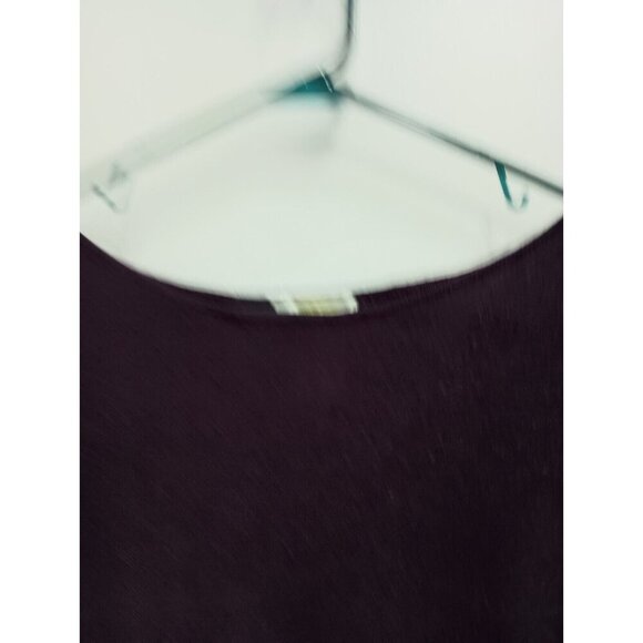 Matty M Womens Tunic Sweater Size Large Dark Purple Side Tail Hem Long Sleeve - Picture 2 of 6